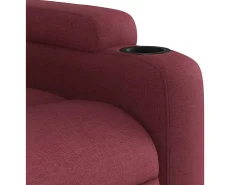 Poltrona de massagens reclinável tecido vermelho tinto SHL582282