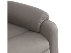 Poltrona de massagens reclinável tecido cinzento-acastanhado