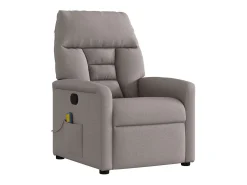Poltrona de massagens reclinável tecido cinzento-acastanhado SHL883352