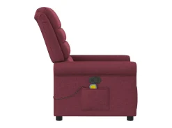 Poltrona de massagens reclinável tecido vermelho tinto SHL116899