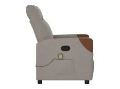 Poltrona de massagens reclinável tecido cinzento-acastanhado SHL773796