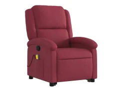 Poltrona de massagens reclin. elevatória tecido vermelho tinto SHL74993