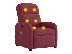 Poltrona de massagens reclinável tecido vermelho tinto SHL39008