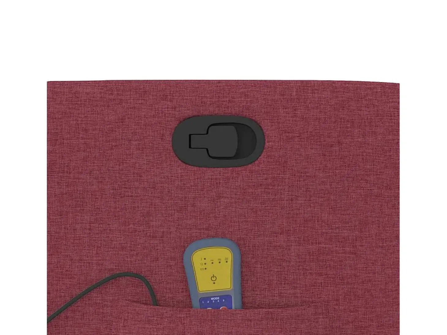 Poltrona de massagens reclinável tecido vermelho tinto SHL39008