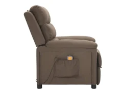 Poltrona de massagens tecido cinza-acastanhado