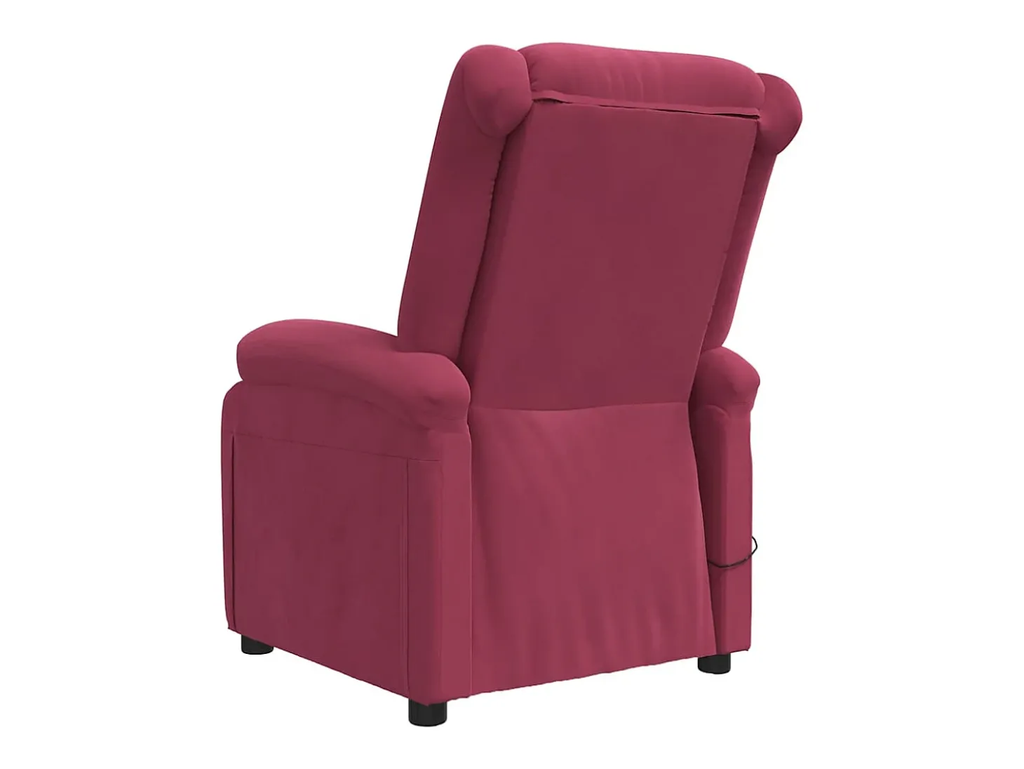 Poltrona de massagens veludo vermelho tinto