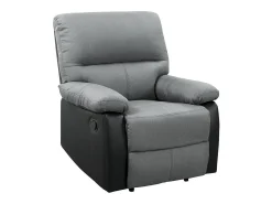 Poltrona de relaxamento "Lincoln" - 90 x 89 x 103 cm - Preto/Cinza escuro