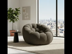 Poltrona de sala Cocoon 1 lugar - chocolate