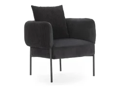 Poltrona de veludo com pernas de metal 70x61 h72 cm