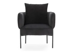 Poltrona de veludo com pernas de metal 70x61 h72 cm
