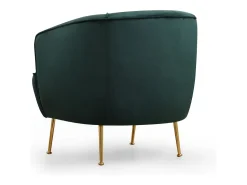 Poltrona de veludo verde DAVIS - Pés dourados - Confortável e elegante
