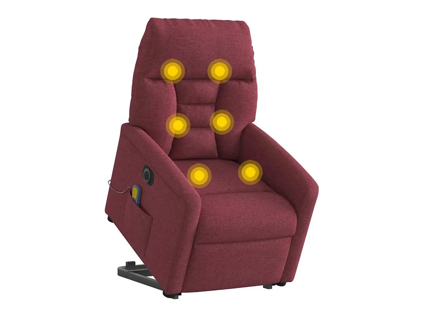 Poltrona elevatória de massagens elétrica tecido vermelho tinto SHL697197