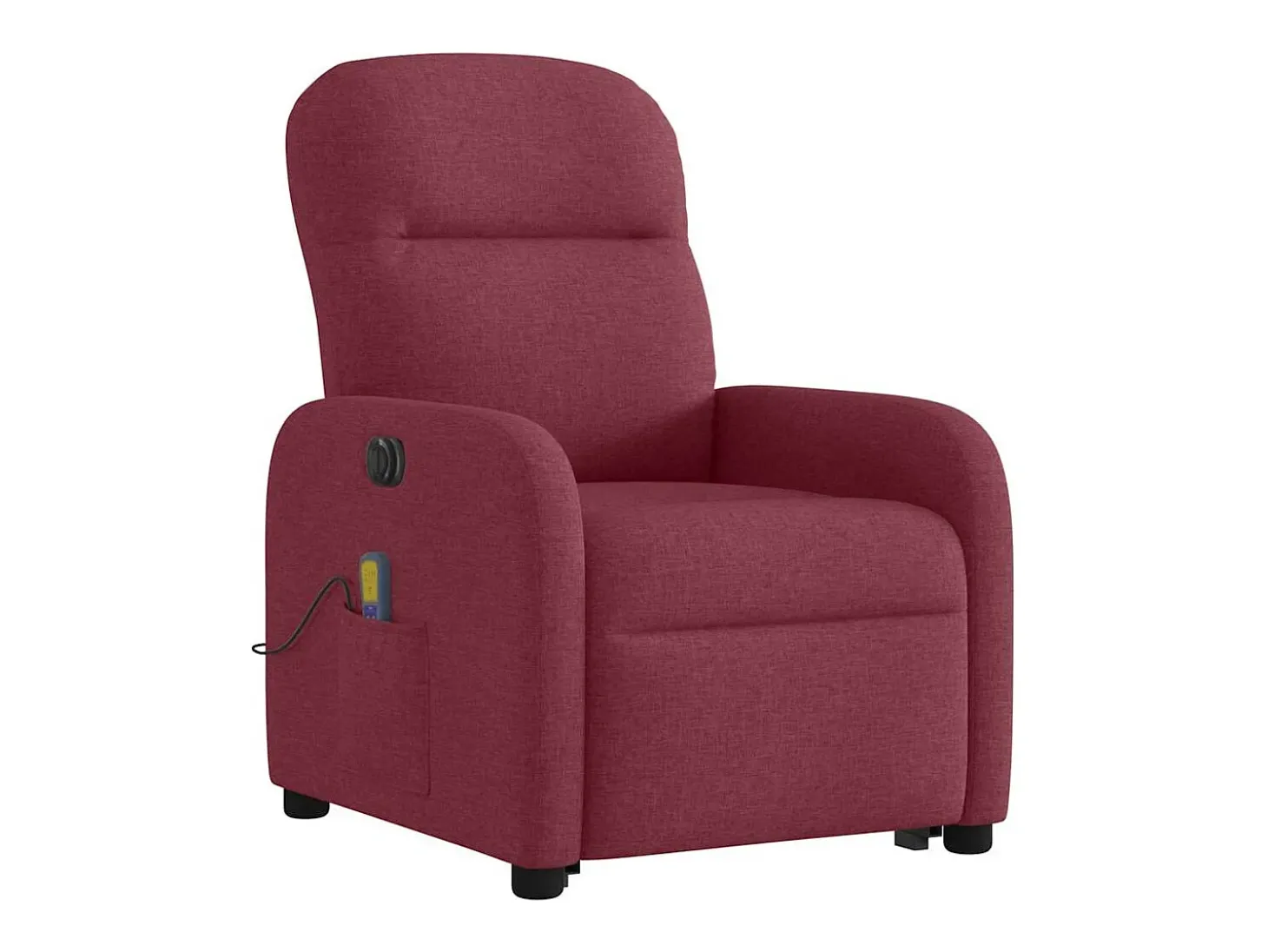 Poltrona elevatória de massagens elétrica tecido vermelho tinto SHL31113