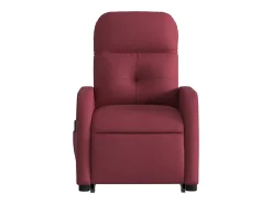 Poltrona elevatória de massagens elétrica tecido vermelho tinto SHL734471