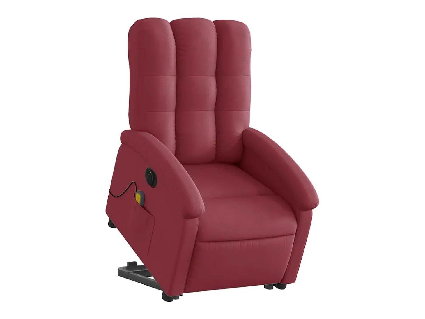 Poltrona elevatória de massagens elétrica tecido vermelho tinto SHL390838