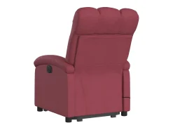 Poltrona elevatória de massagens elétrica tecido vermelho tinto SHL390838