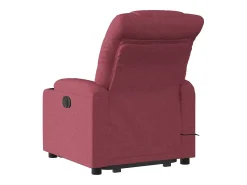 Poltrona elevatória de massagens elétrica tecido vermelho tinto SHL186268