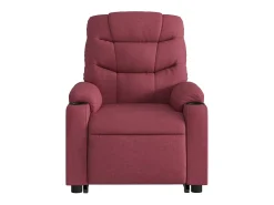 Poltrona elevatória de massagens elétrica tecido vermelho tinto SHL186268