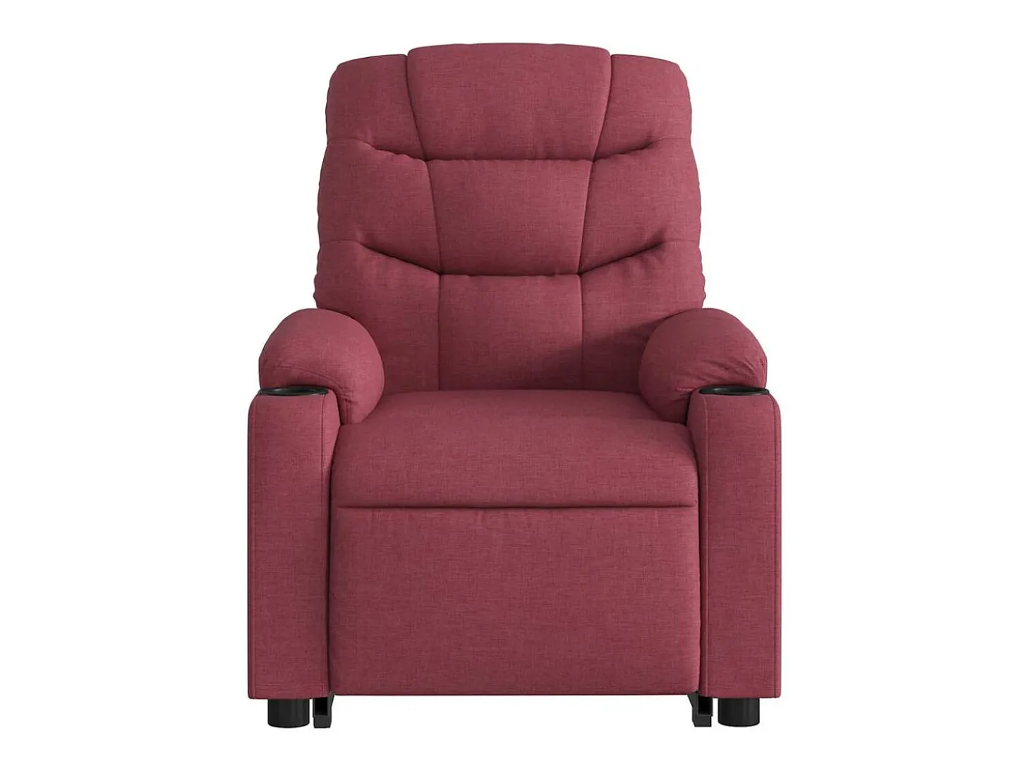 Poltrona elevatória de massagens elétrica tecido vermelho tinto SHL186268