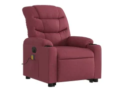 Poltrona elevatória de massagens elétrica tecido vermelho tinto SHL186268