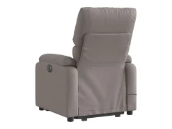 Poltrona elevatória de massagens tecido cinzento-acastanhado SHL111412