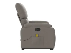 Poltrona elevatória de massagens tecido cinzento-acastanhado SHL111412
