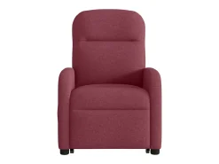Poltrona elevatória de massagens elétrica tecido vermelho tinto