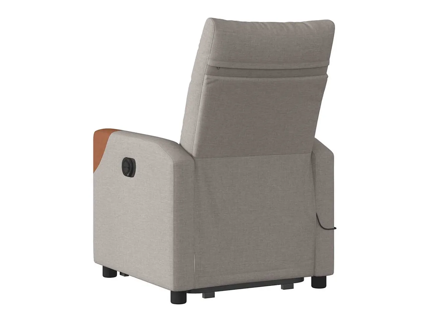 Poltrona elétrica elevatória massagens tecido cinza-acastanhado SHL33117