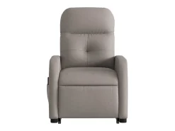 Poltrona elétrica elevatória massagens tecido cinza-acastanhado SHL706332