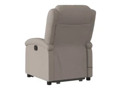 Poltrona elétrica elevatória massagens tecido cinza-acastanhado SHL670479