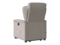 Poltrona elétrica elevatória massagens tecido cinza-acastanhado SHL113899