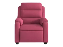 Poltrona elétrica reclinável veludo vermelho tinto SHL433240