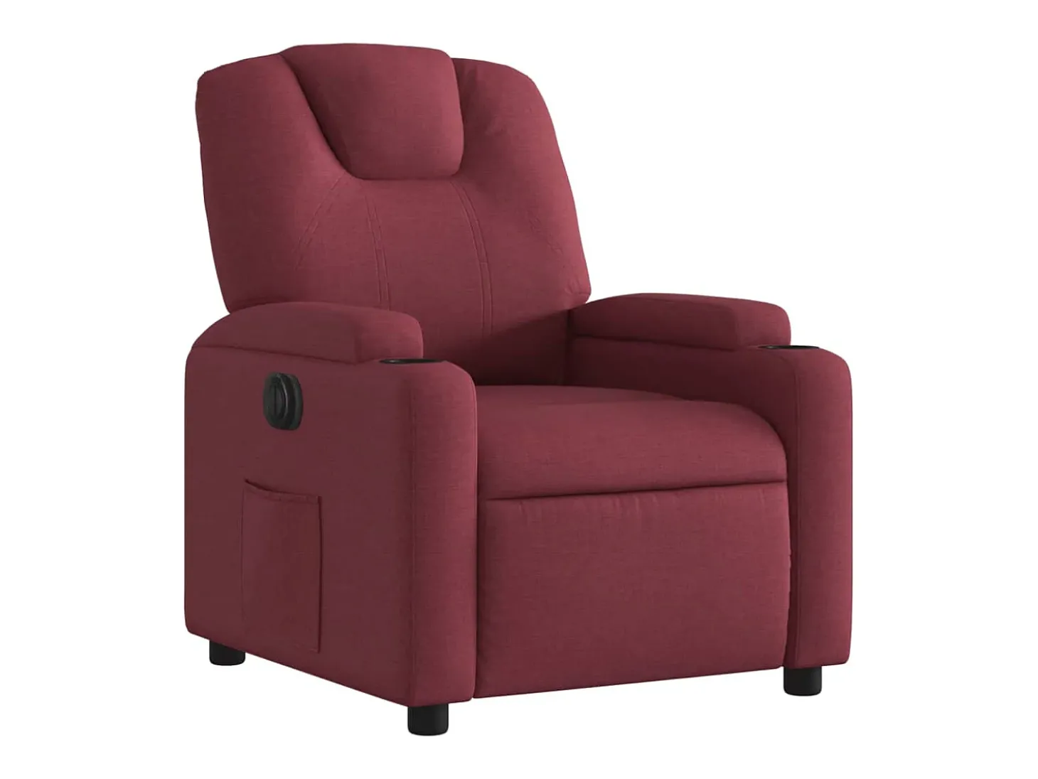 Poltrona elétrica reclinável tecido vermelho tinto SHL811563