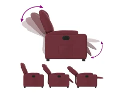 Poltrona elétrica reclinável tecido vermelho tinto SHL811563
