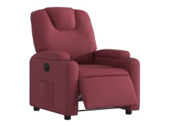 Poltrona elétrica reclinável tecido vermelho tinto SHL811563