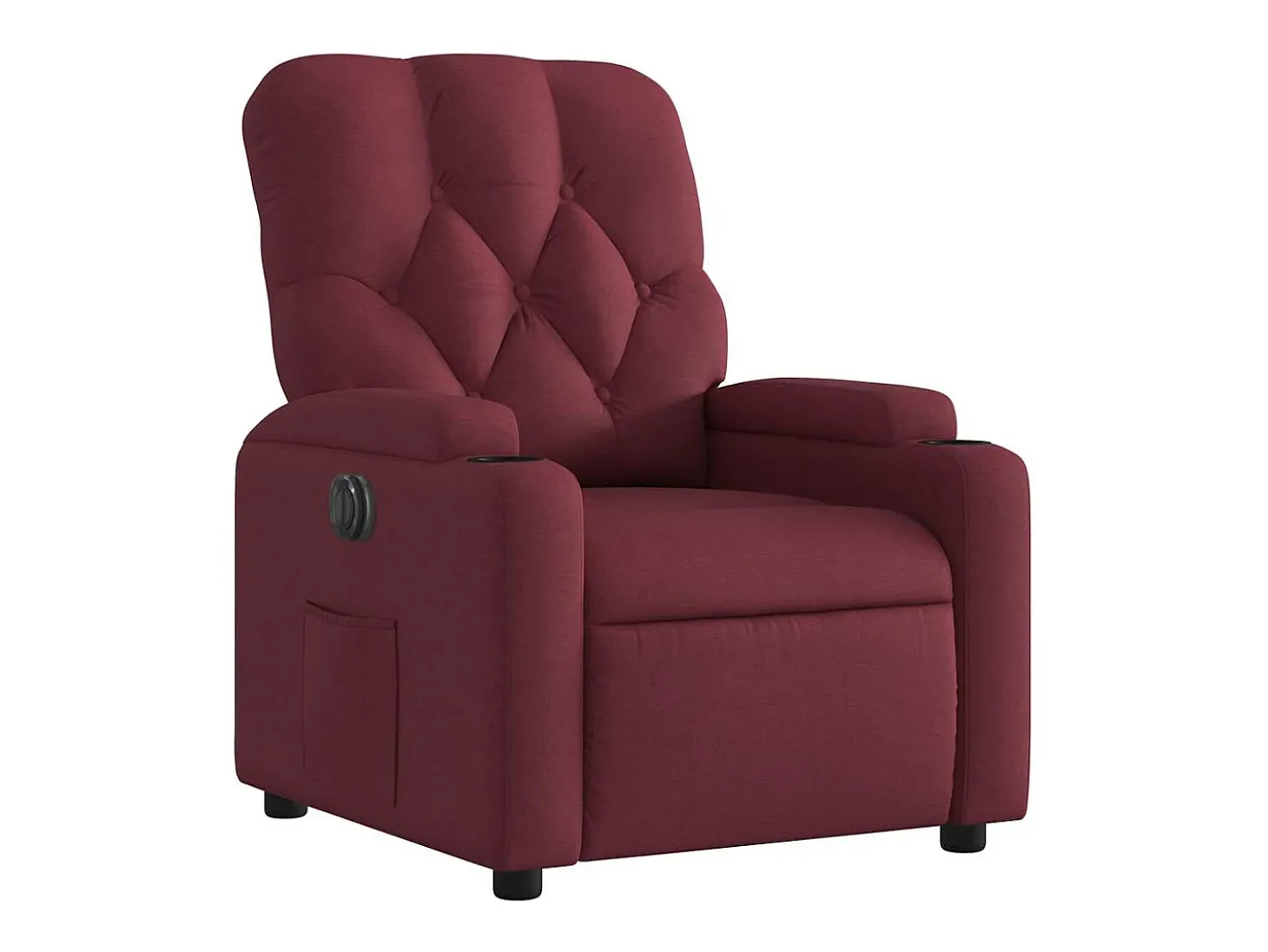 Poltrona elétrica reclinável tecido vermelho tinto SHL408710