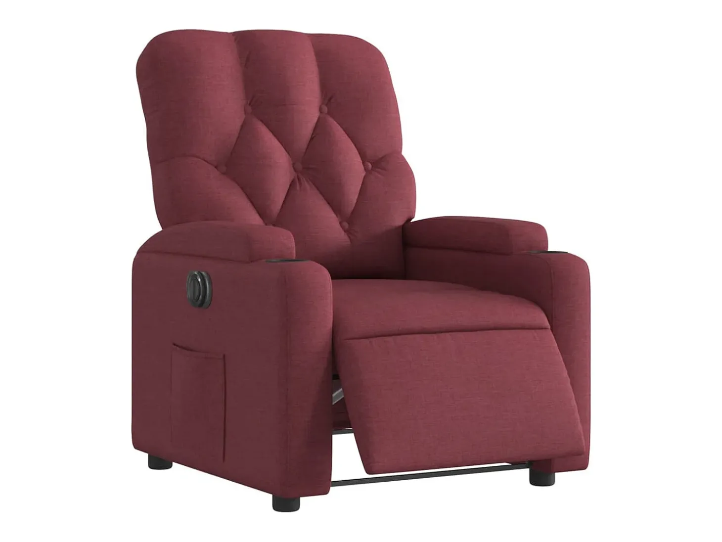 Poltrona elétrica reclinável tecido vermelho tinto SHL408710