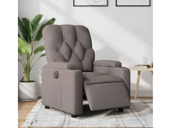 Poltrona elétrica reclinável tecido cinzento-acastanhado SHL95284