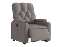 Poltrona elétrica reclinável tecido cinzento-acastanhado SHL95284