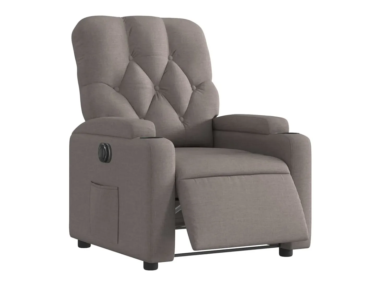 Poltrona elétrica reclinável tecido cinzento-acastanhado SHL95284