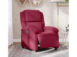 Poltrona elétrica reclinável veludo vermelho tinto SHL264337