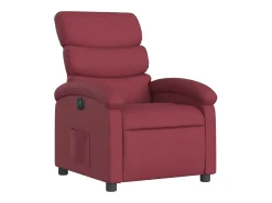 Poltrona elétrica reclinável tecido vermelho tinto PT815700