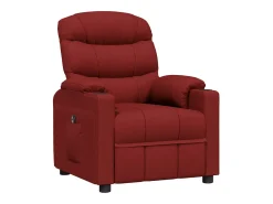 Poltrona elétrica reclinável tecido vermelho tinto SHL337749