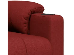Poltrona elétrica reclinável tecido vermelho tinto SHL337749