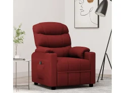 Poltrona elétrica reclinável tecido vermelho tinto SHL337749