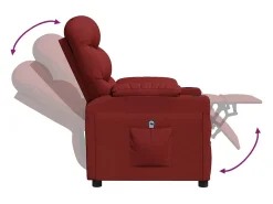 Poltrona elétrica reclinável tecido vermelho tinto SHL337749