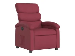 Poltrona elétrica reclinável tecido vermelho tinto