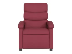 Poltrona elétrica reclinável tecido vermelho tinto