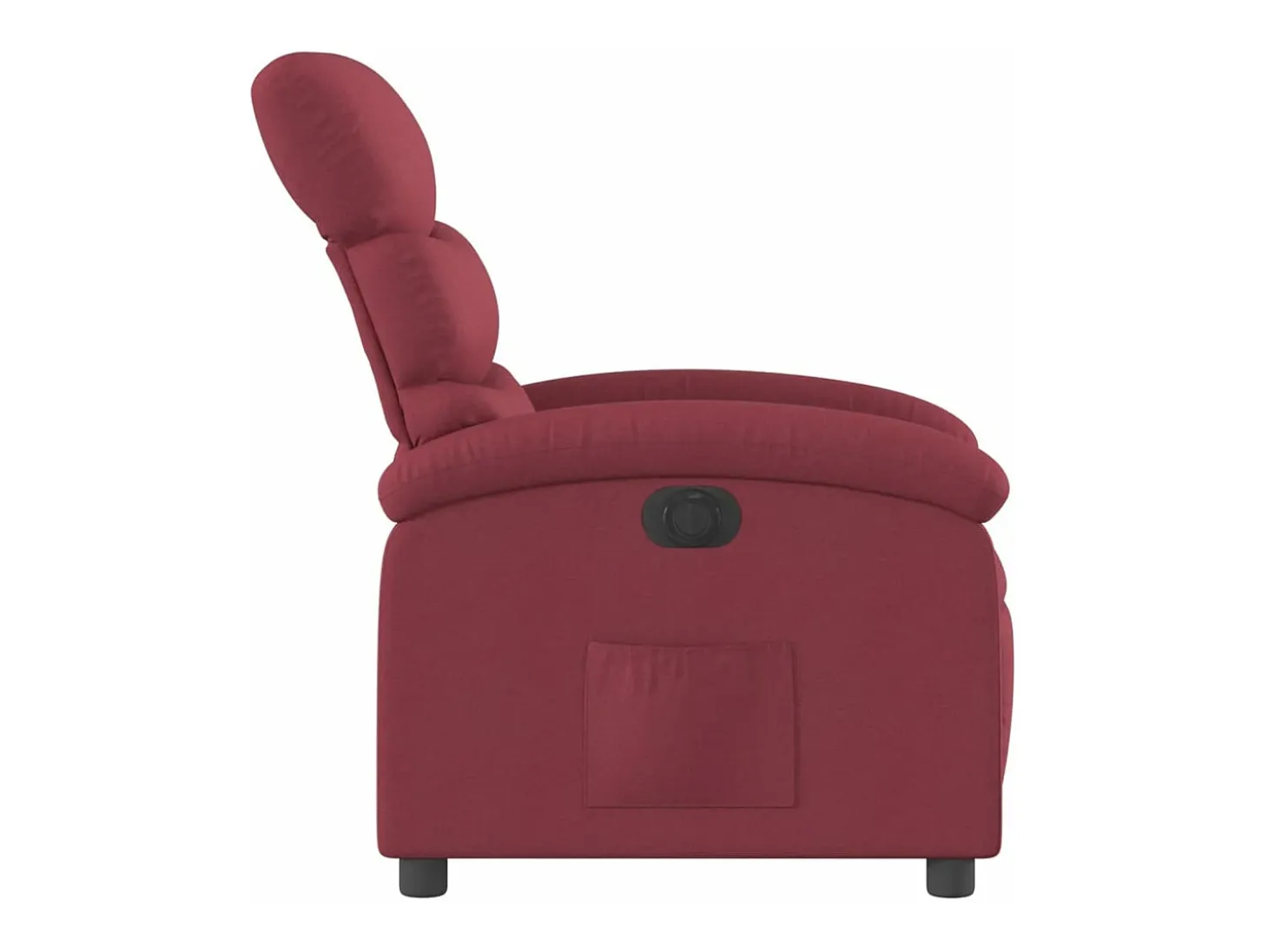 Poltrona elétrica reclinável tecido vermelho tinto