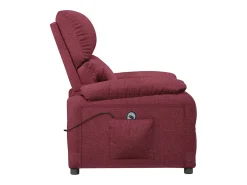 Poltrona elétrica reclinável tecido vermelho tinto SHL541821